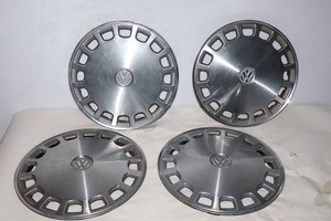 lot 940 image: VW Genuine Golf Rabbit Hubcap Wheel Covers Set Rings Volkswagen 14-Inch
