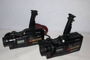 lot 957 image: Vintage Sony Video 8 HandyCam CamerasUntested