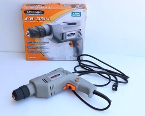 lot 19 image: Garage Shop Tools...Chicago 38-Inch Corded Drill