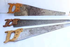 lot 26 image: (3) Vintage Hand Saws SAWFOGSVANS Sandvikens Jernverk AB Etc