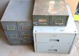 lot 30 image: Metal File Tool Index Drawers...