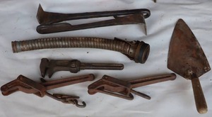 lot 103 image: Vintage Hand Tools IHC() Monkey Wrench, Mitie Tiny Durbin Durco Chain Tightener Etc...