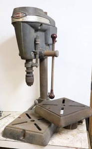 lot 9A image: Vintage Craftsman Industrial Workbench Drill Press