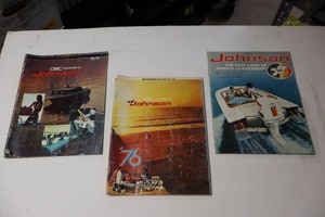 lot 160 image: 1975 1976 1977 Johnson Outdoor Motor Company OMC Accessories CatalogManuals