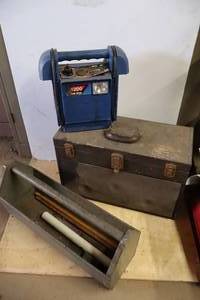 lot 168 image: Battery Charger And Vintage Tool Box