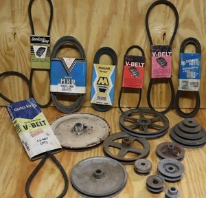 lot 182 image: Misc. Belts and Pullys
