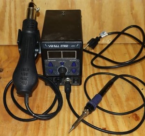 lot 206 image: YIHUA 8786D-I Soldering & Rework Station with YIHUA 928D-III High Power Soldering Iron as SecondaryBackup