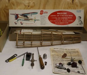 lot 212 image: Vintage Sterling Models Waco-Sre Control Line Flying Scale Model