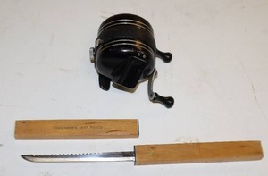 lot 214 image: Vintage Stainless Steel Filet Knife And A Vintage Zebco 606 Fishing Reel