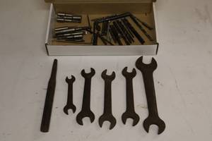 lot 223 image: Vintage ToolsDrop-Forged Wrenches, Nail Punch, Drill Bits Etc.