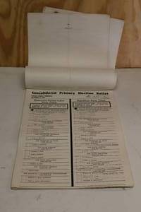 lot 215 image: 1958 Consolidated Primary Election Ballot