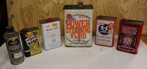 lot 243 image: Vintage Power Steering Fluid, Degreaser, Marvel Mystery Oil, Liquid Wrench, Mineral Spirits