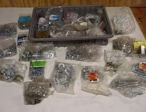 lot 250 image: NIB Lot Of Nuts, Bolts, Sheet Metal Screws, Washers, And More