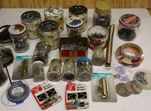 lot 252 image: Nails, Picture Hangers, Tape, And More