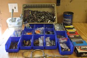 lot 276 image: GarageShopAssorted Hardware Nail Screws Nuts Bolts Washers Etc.