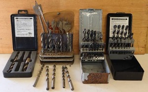 lot 289 image: Vintage Drill Bit Sets in Drop-Down Steel Cases