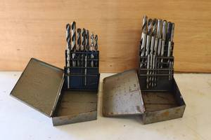 lot 291 image: Vintage Drill Bit Sets in Original Case