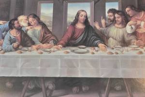 lot 83 image: Framed The Last Supper Print