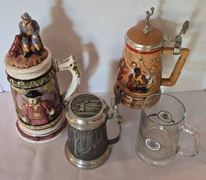 lot 96 image: Eclectic Beer Stein Collection, Including Avon Option