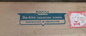 lot 131 image: Da-Lite Projection Screen and Pair of Tripods