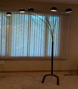 lot 48A image: Black Five Arm Floor Lamp