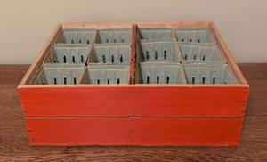 lot 138 image: Stacking Wood Berry Crate