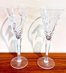 lot 19 image: Pair of Waterford Crystal Millennium Toasting Flutes