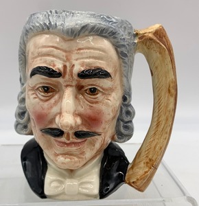lot 79 image: Vintage ROYAL DOULTON The Wigmaker of Williamsburg Figurine and Japan Character Mug - The Judge