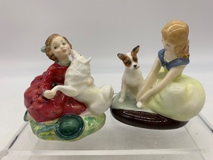 lot 65 image: Vintage ROYAL DOULTON Figurines - Home Again and Golden Days - Signed