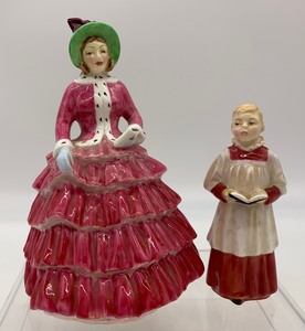 lot 61 image: Vintage ROYAL DOULTON Choir Boy & ALTON Penny Bone China Figurines