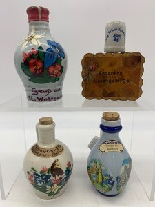 lot 190 image: Vintage German Bottles, Trinket Box and Mini Mug