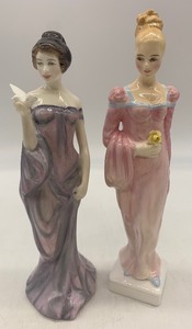 lot 191 image: Vintage ROYAL DOUTON Lady Figurines - Qty 2