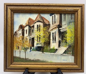 lot 181 image: Vintage BORAN Oil Painting