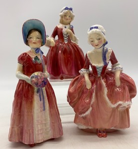 lot 173 image: Vintage ROYAL DOULTON Bone China Figurines - Qty 3 - #2