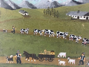 lot 169 image: Original Oil Painting - Farm Landscape - Signed