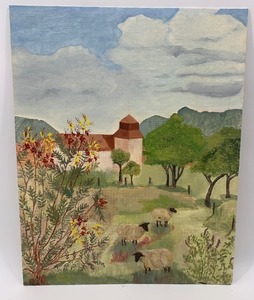lot 170 image: Vintage Oil Painting on Board - Moreno Sheep - Signed