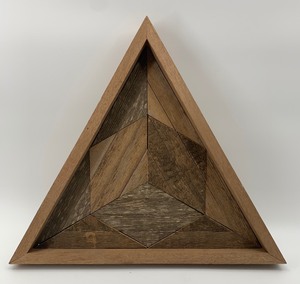 lot 151 image: Triangular Reclaimed Wood Wall Art