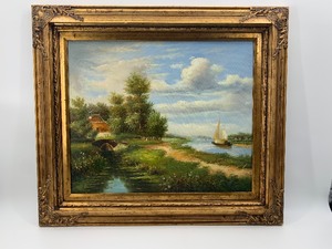 lot 120 image: Graceful Art,  S. STONE Original Oil Painting