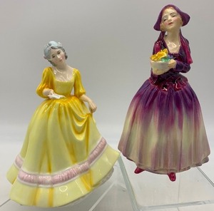 lot 111 image: Vintage ROYAL DOULTON Woman Figurines - Kimberly and Dorcas
