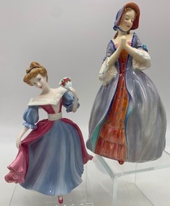 lot 112 image: Vintage ROYAL DOULTON Woman Figurines - 2 Pretty Ladies Series - Amy and Deidre