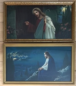 lot 57 image: Pair of Religious Lithograph Prints by JOSEF UNTERSBERGER-GIOVANNI