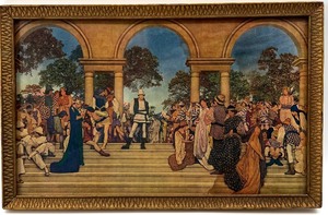 lot 93 image: Vintage MAXFIELD PARISH Lithograph - A Florentine Fete