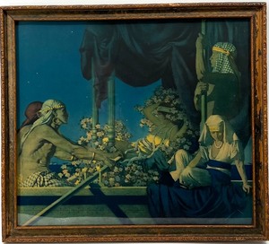 lot 108 image: Vintage MAXFIELD PARISH Cleopatra Lithograph Print