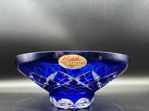 lot 139 image: BADASH Crystal Cobolt Blue Glass Bowl