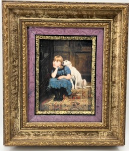 lot 182 image: Vintage CHARLES BURTON BARBER Sympathy Custom Framed Artwork