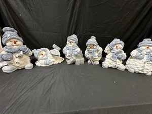 lot 165 image: 6 Large Encore Snow Buddies Figurines as seen in photo