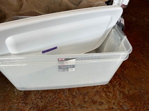 lot 243 image: Two Plastic Storage Bins