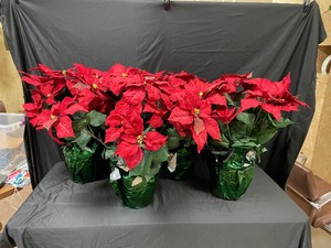 lot 160 image: 4 Large Faux Pointsettias