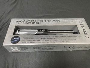 lot 183 image: Ion Automatic Ceramic Crimping Hair Iron New in Box