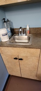 lot 113A image: Lower Cabinet with Sink and Open Storage in Three Sections
